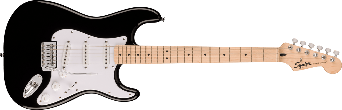 Squier Sonic Stratocaster Electric Guitar - Black with Maple Fingerboard