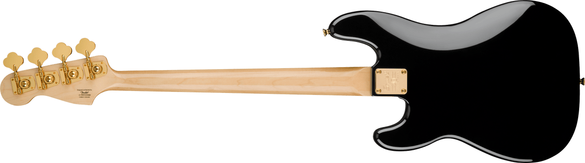 Squier 40th Anniversary Precision Bass Gold Edition, Gold Anodized Pickguard, Black