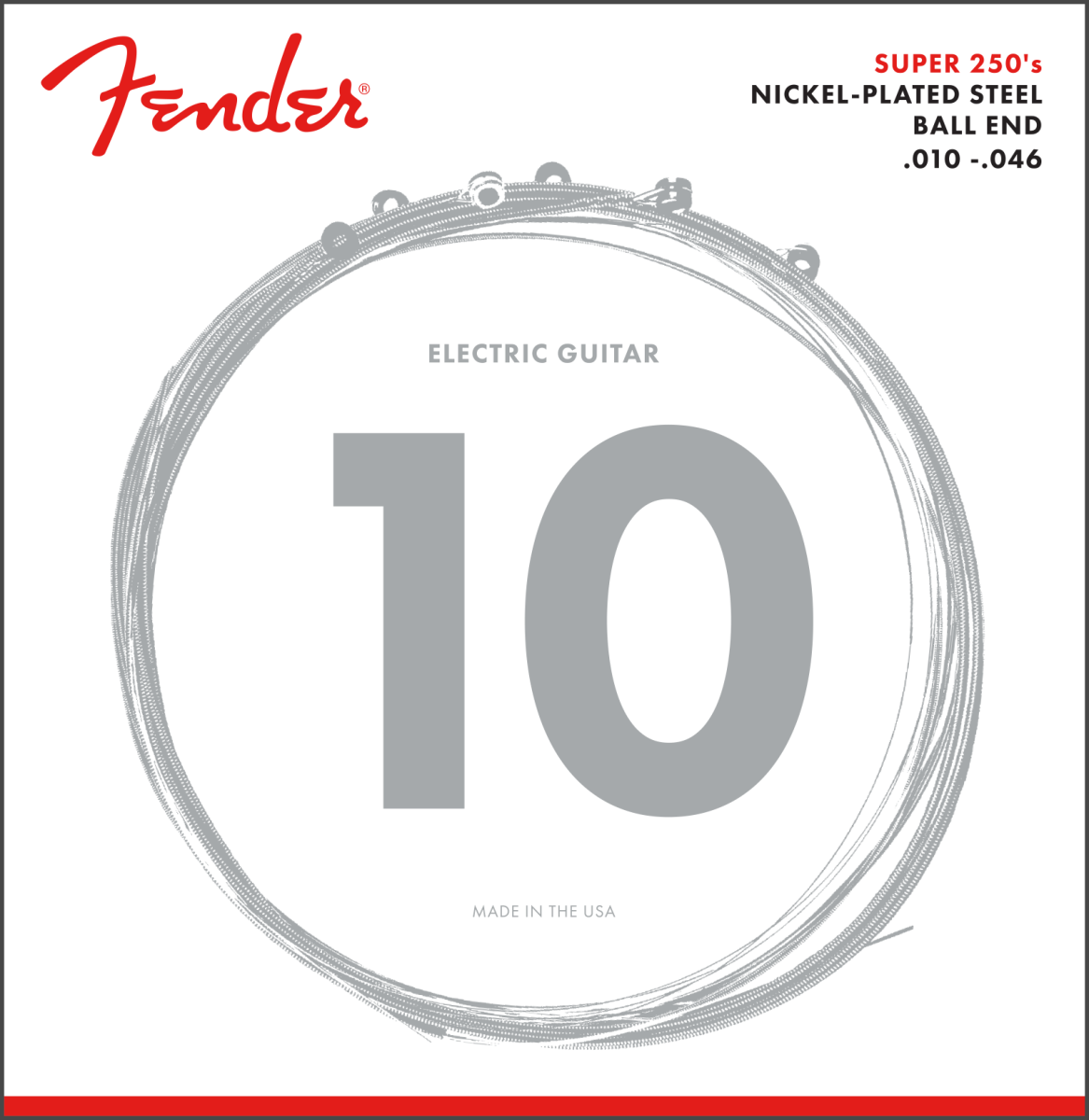 Fender 250R Super 250's Nickel-Plated Steel Electric Guitar Strings - .010-.046 - CBN Music Warehouse
