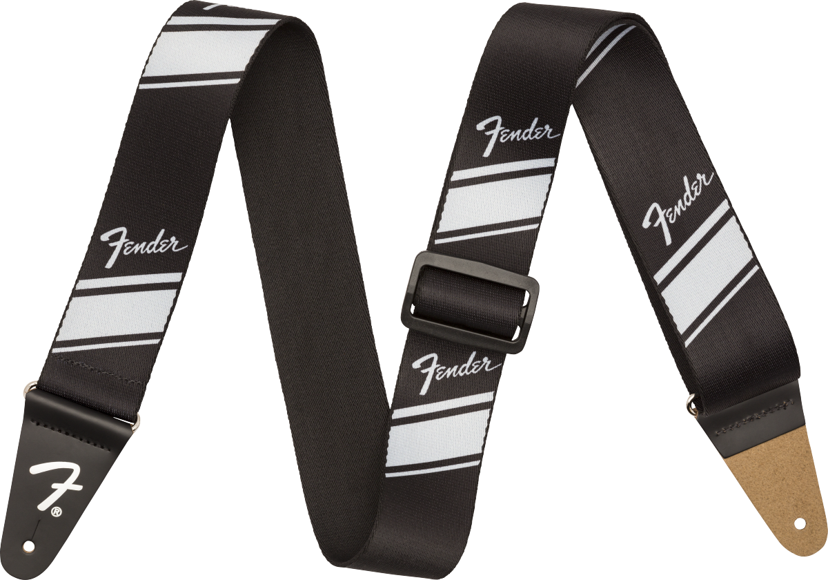 Fender Competition Stripe Guitar Strap, Silver