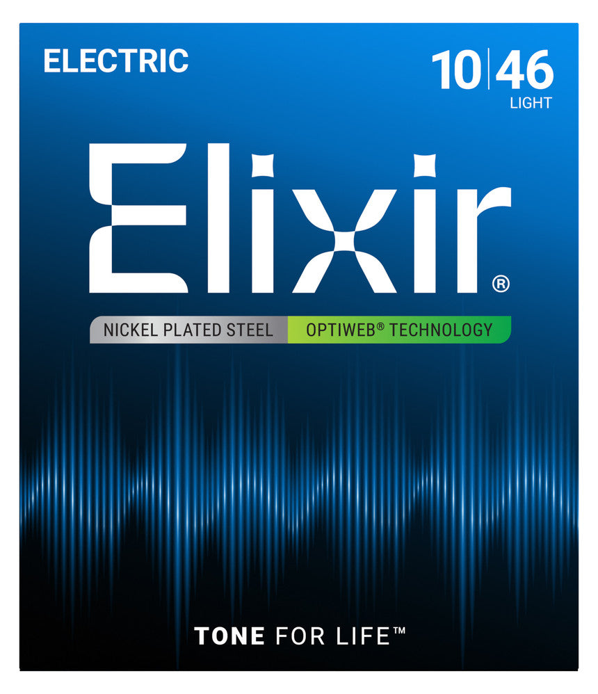 Elixir 19052 Electric Nickel Plated Steel Strings with OPTIWEB Coating (10-46)