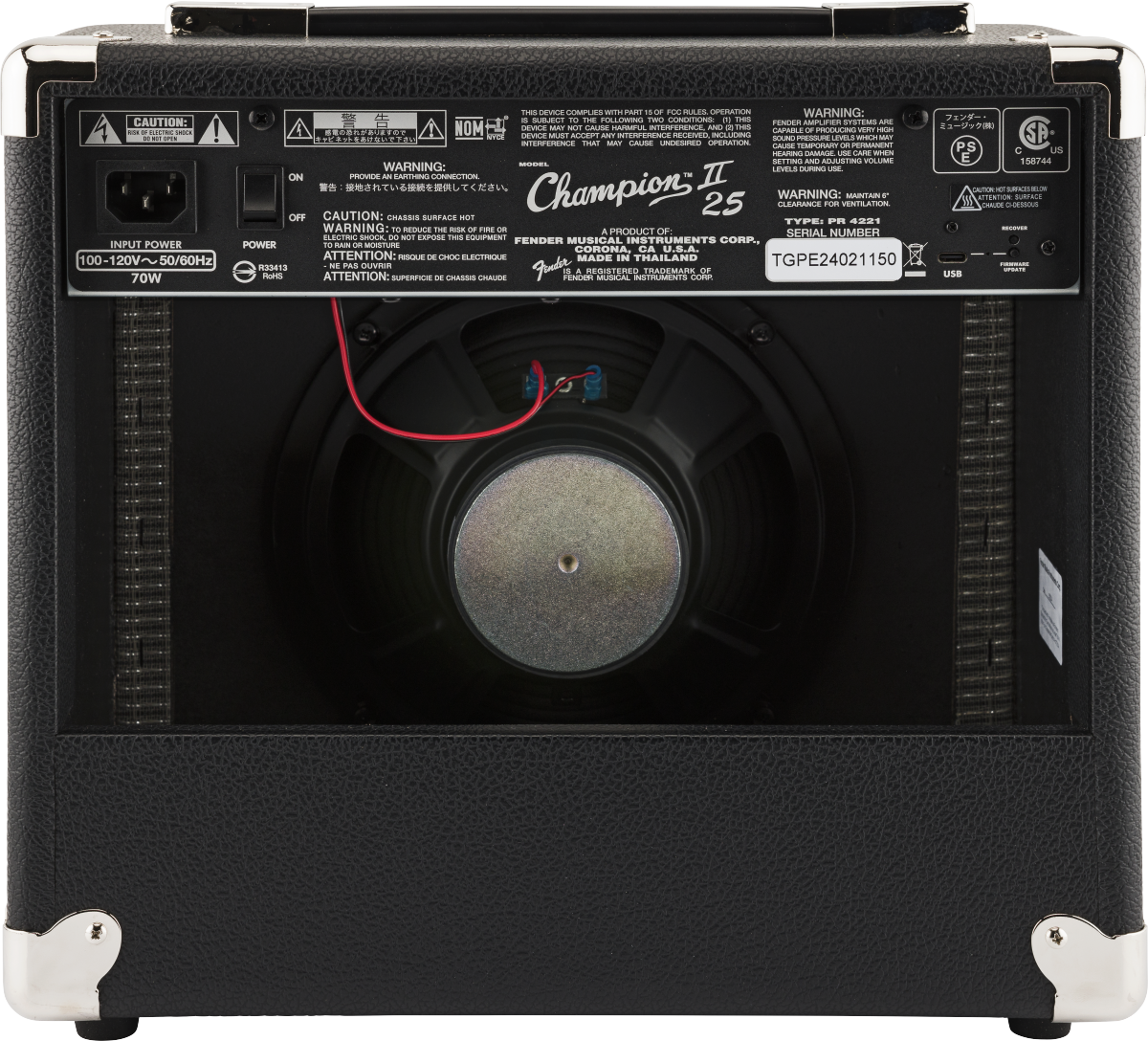 Fender Champion II 25-watt 1 x 8-inch Combo Amplifier - CBN Music Warehouse