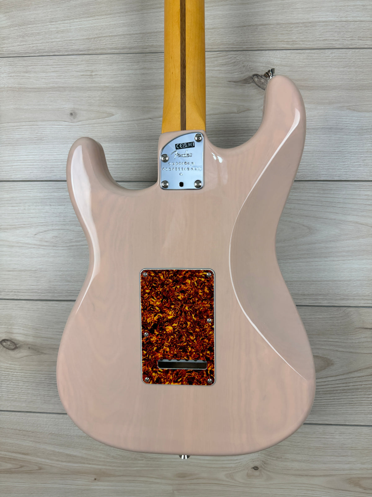 Fender Limited Edition American Professional II Stratocaster Thinline, Transparent Shell Pink - CBN Music Warehouse