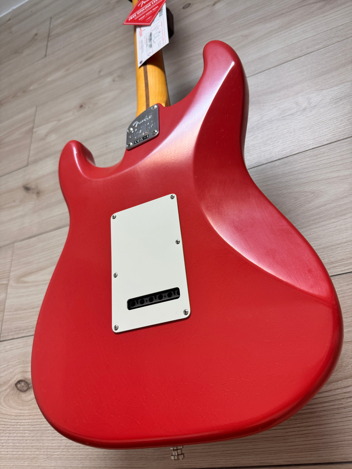Fender American Ultra Luxe Vintage '60s Stratocaster HSS Electric Guitar, Fiesta Red - #1721