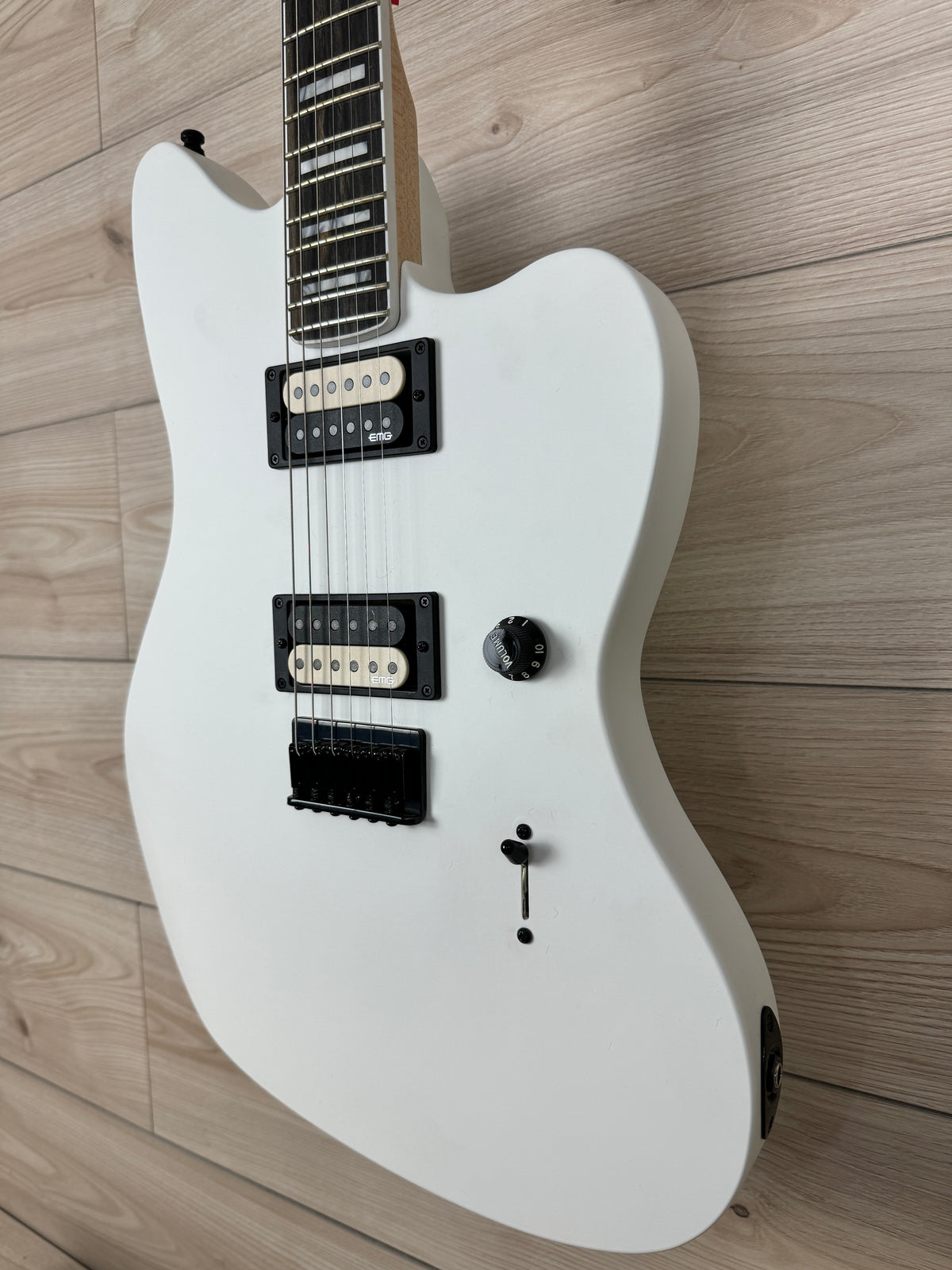 Fender Jim Root Signature Jazzmaster V4 with Ebony Fingerboard, Flat White - CBN Music Warehouse