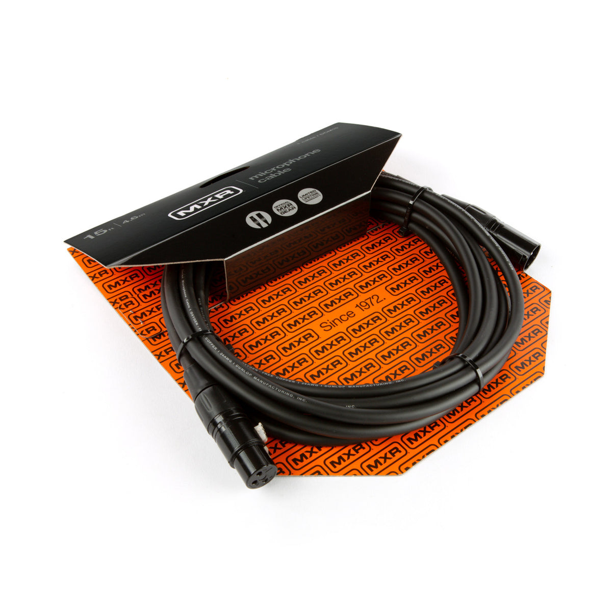 Dunlop MXR DCM15 XLRF-XLRM Microphone Cable, 15 Foot
