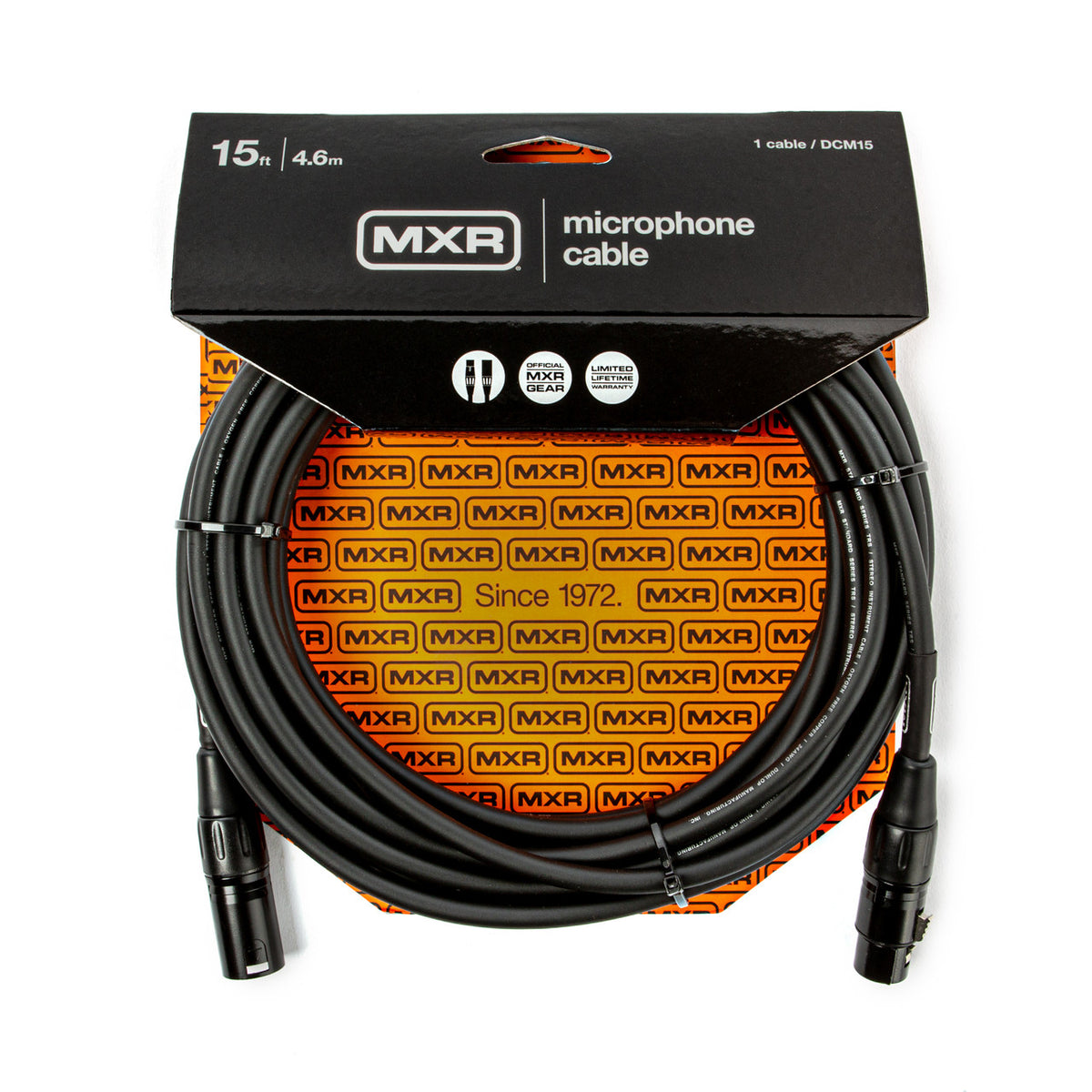 Dunlop MXR DCM15 XLRF-XLRM Microphone Cable, 15 Foot