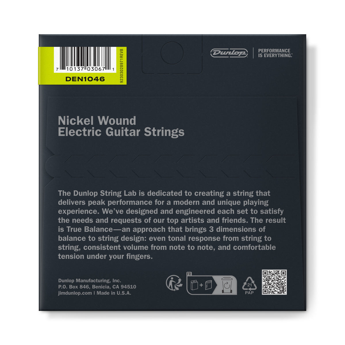 Dunlop DEN1046 Nickel Plated Steel Electric Strings - .010-.046