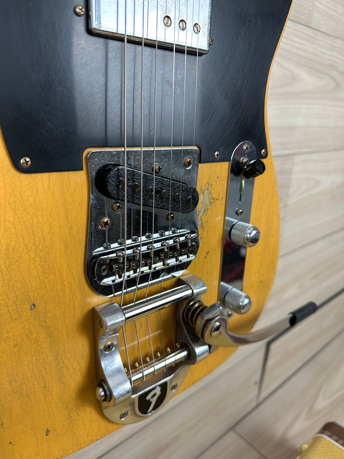 Fender Custom Shop Limited Edition CuNiFe Tele Heavy Relic Aged Butterscotch Blonde - CZ575954
