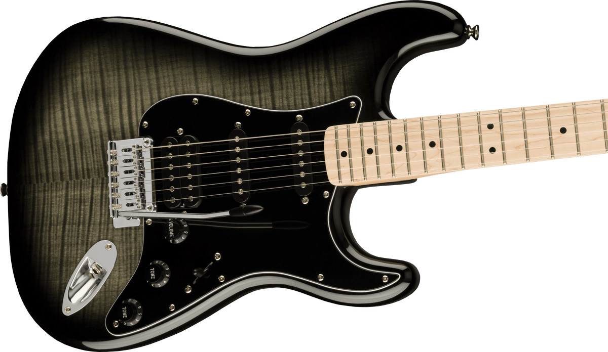 Squier Affinity Series Stratocaster Electric Guitar - Black Burst with Maple Fingerboard - CBN Music Warehouse