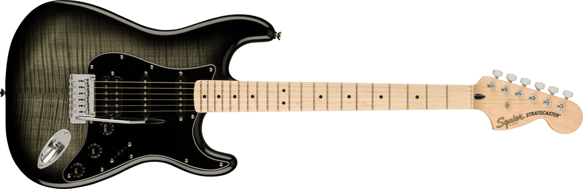 Squier Affinity Series Stratocaster Electric Guitar - Black Burst with Maple Fingerboard - CBN Music Warehouse