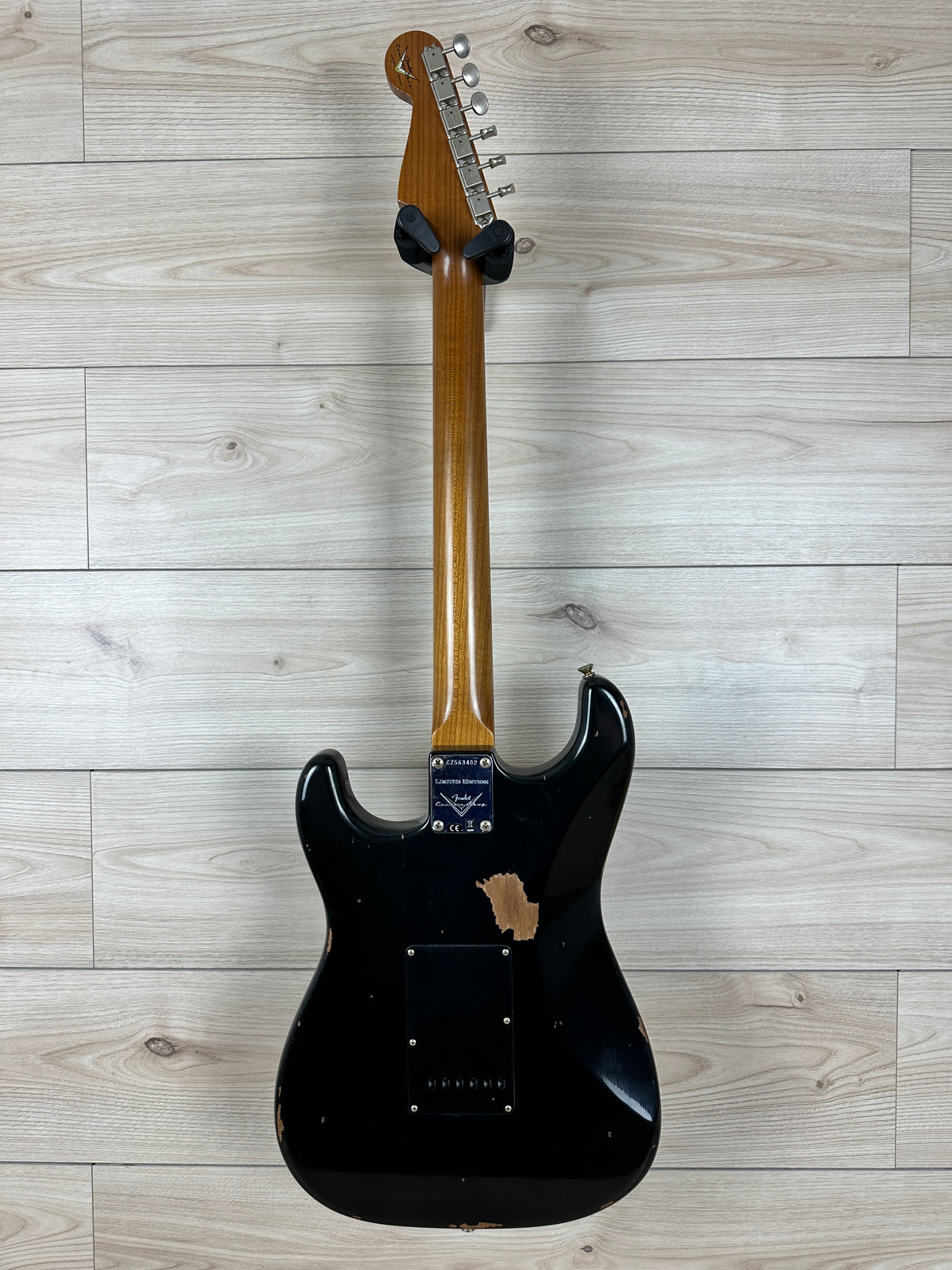 Fender Custom Shop Black Roasted Dual-Mag Strat Relic - Aged Black - CBN Music Warehouse