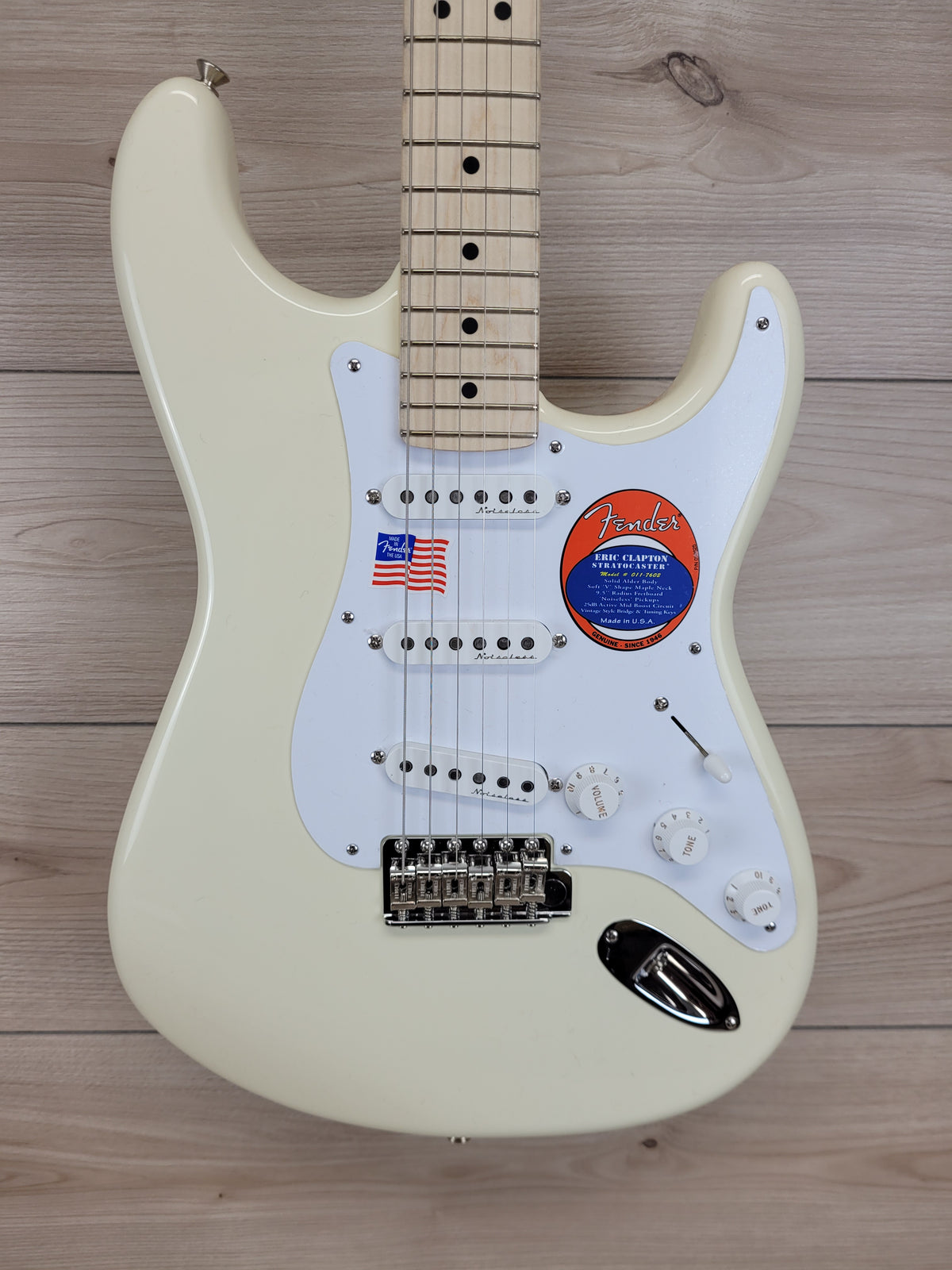Fender Eric Clapton Stratocaster Electric Guitar - Olympic White with Maple Fingerboard - CBN Music Warehouse