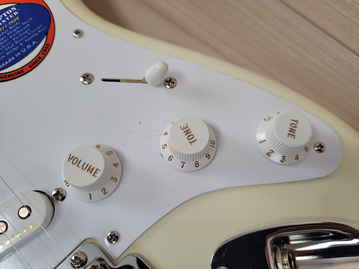 Fender Eric Clapton Stratocaster Electric Guitar - Olympic White with Maple Fingerboard - CBN Music Warehouse