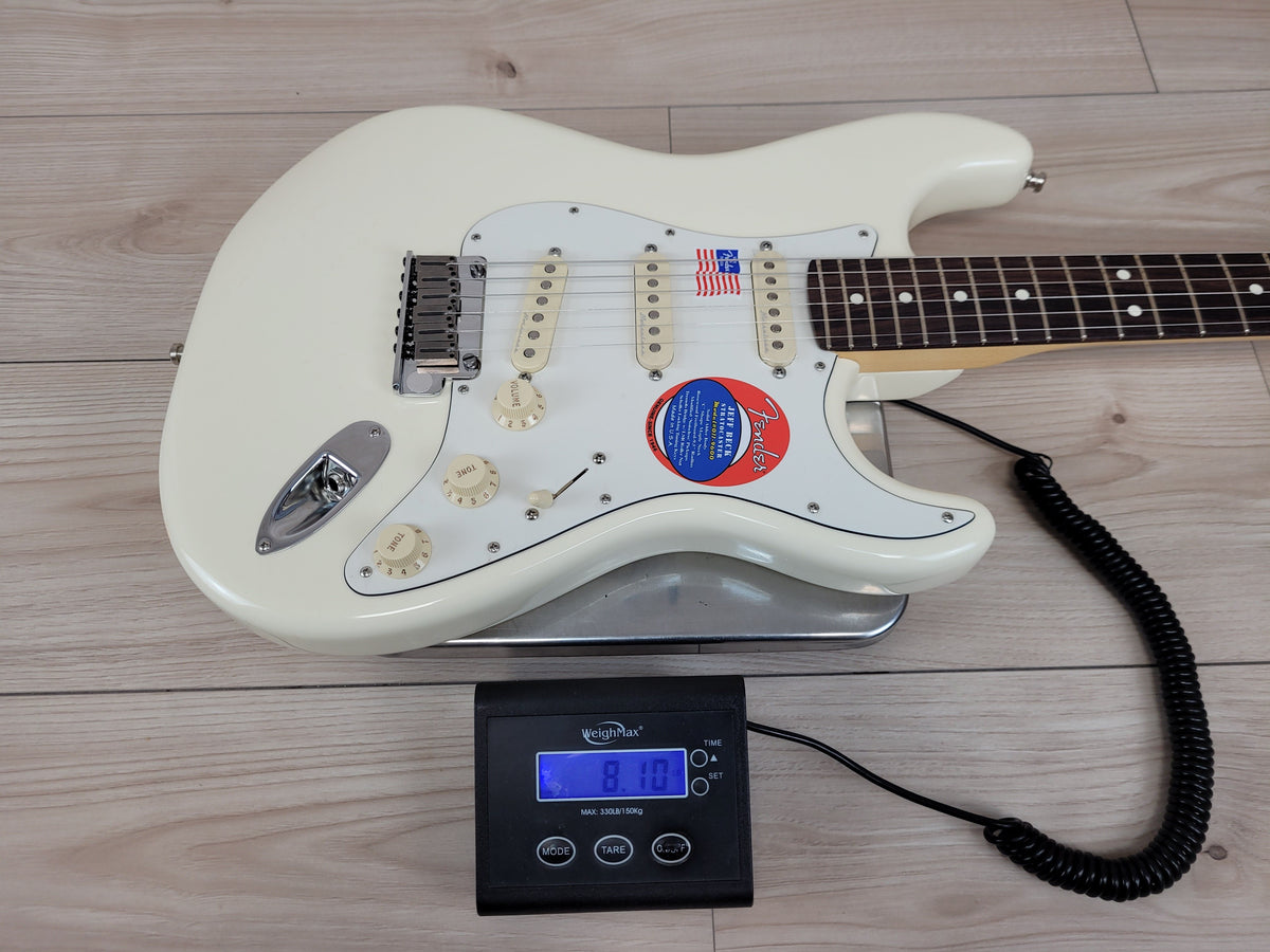 Fender Jeff Beck Signature Stratocaster Electric Guitar , Olympic White - CBN Music Warehouse