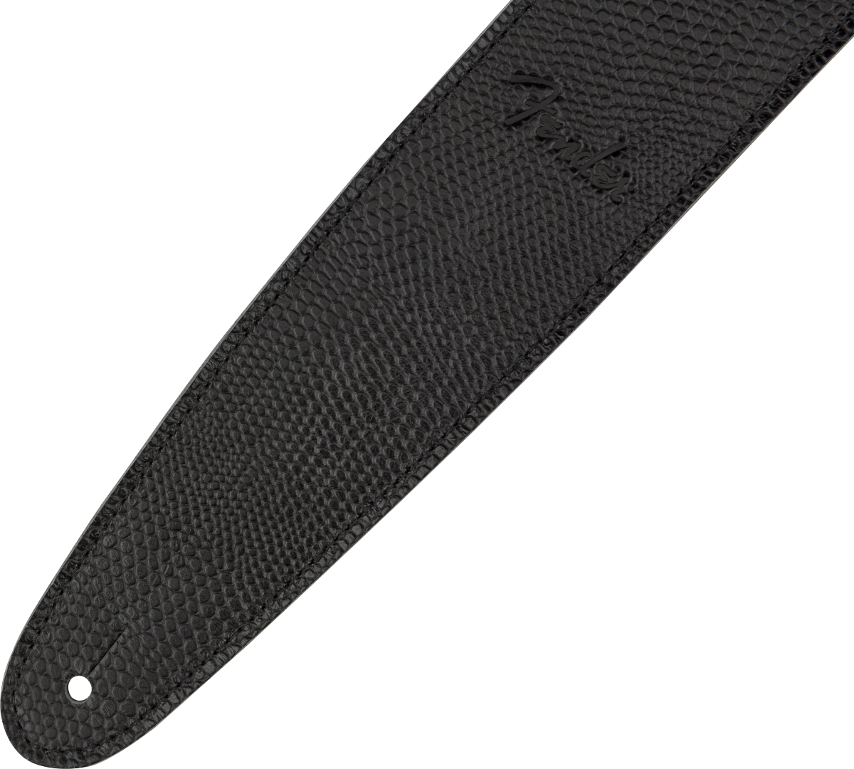 Fender Limited Leather Guitar Strap, Lizard (Black)