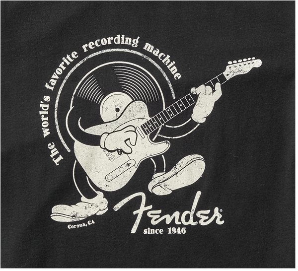 Fender Recording Machine T-Shirt, Black, Large