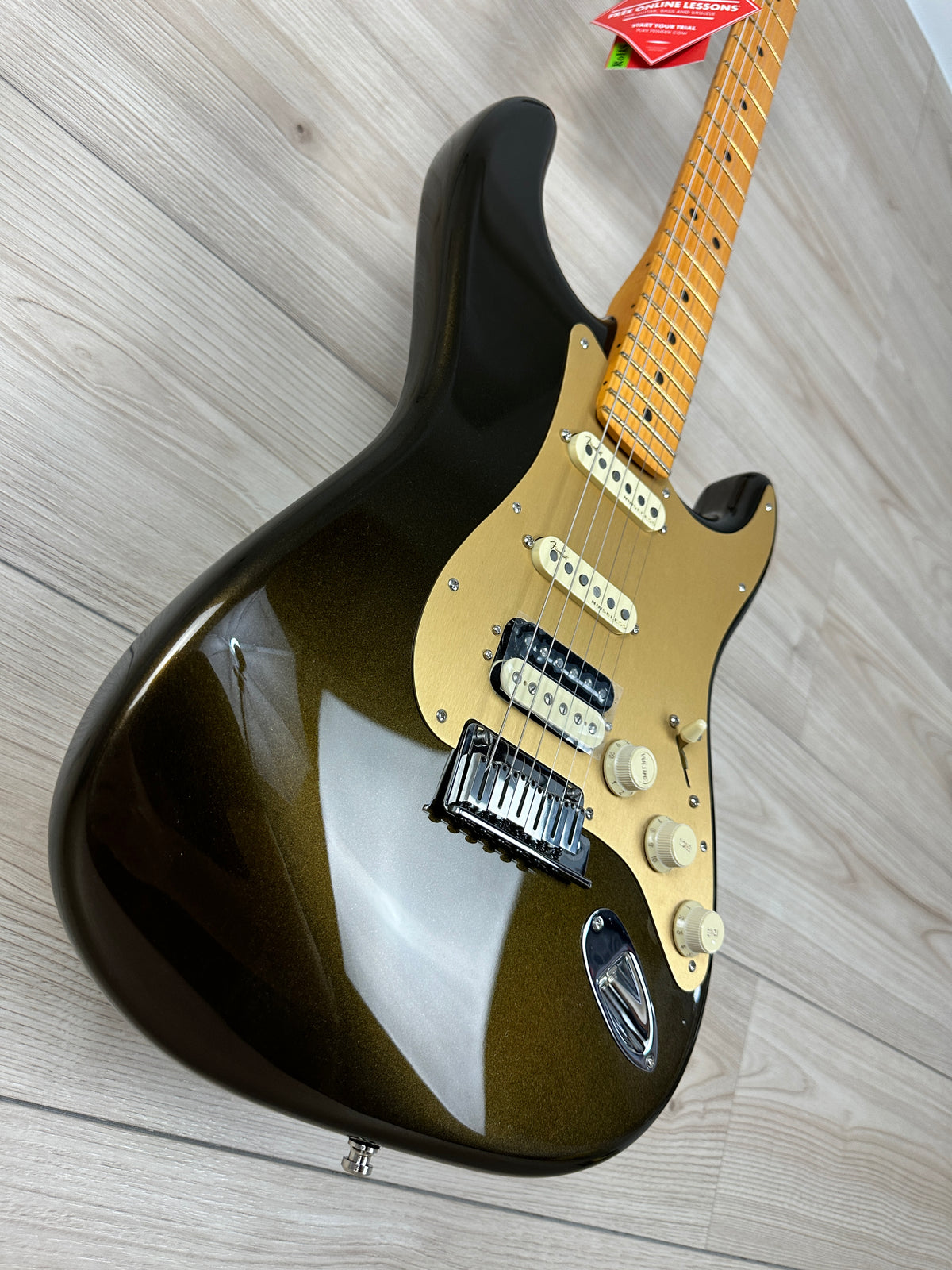 Fender American Ultra Stratocaster HSS, Maple Fingerboard, Texas Tea - CBN Music Warehouse
