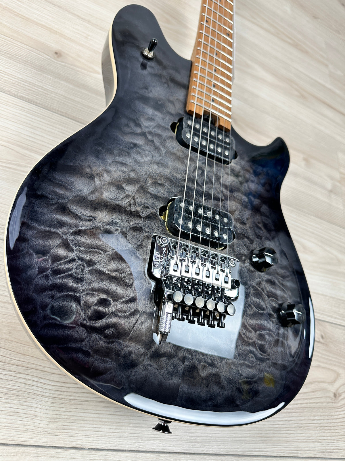 EVH Wolfgang Special QM, Baked Maple Fingerboard, Charcoal Burst - CBN Music Warehouse