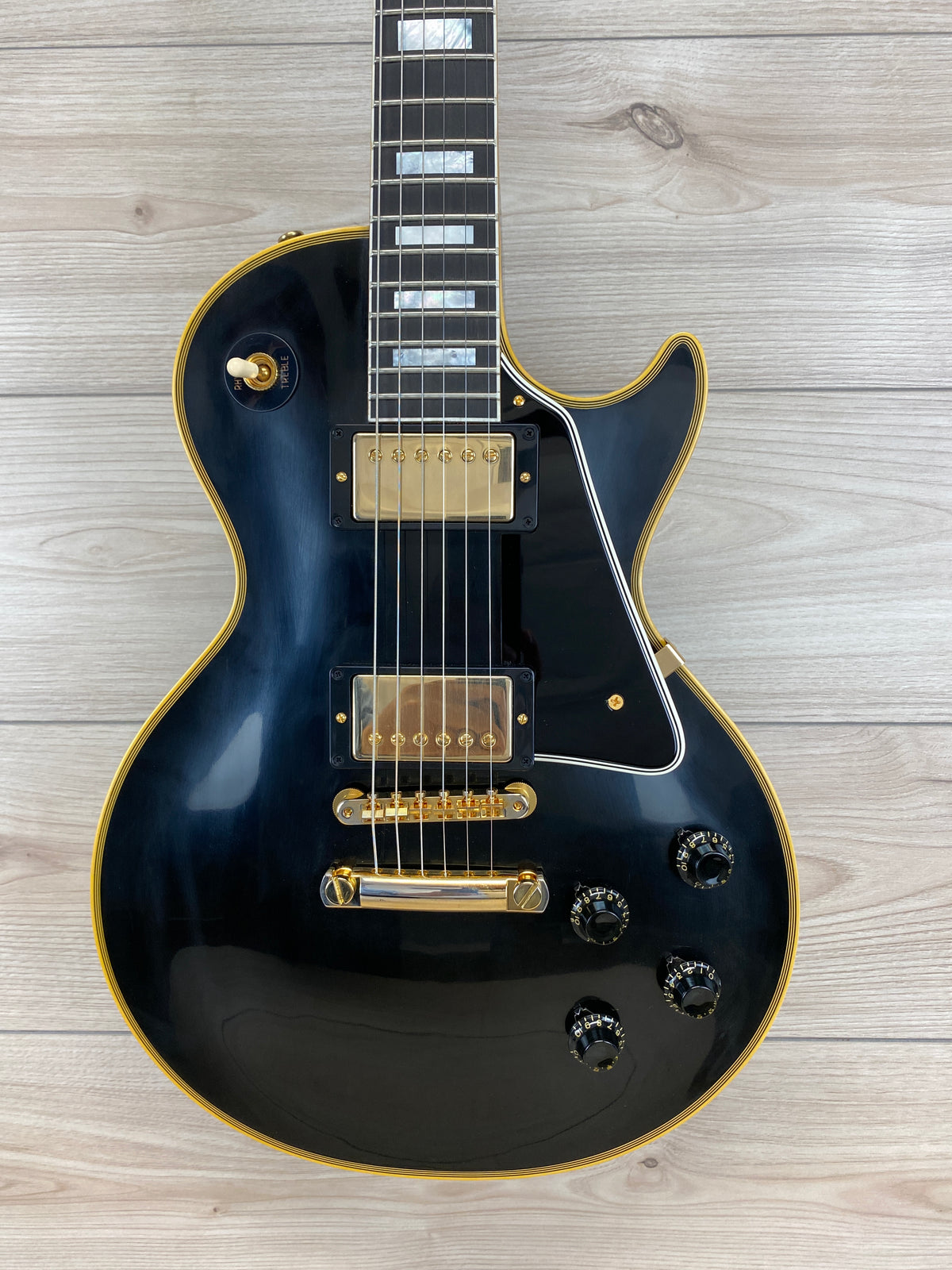 Gibson Custom 1957 Les Paul Custom Reissue VOS Electric Guitar - Ebony 2 Pickup - CBN Music Warehouse