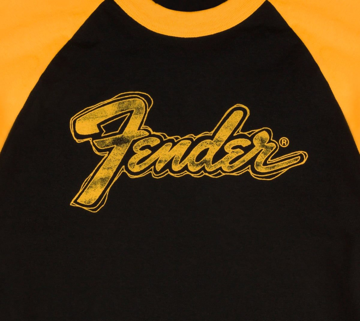 Fender Black & Yellow Raglan Shirt - CBN Music Warehouse