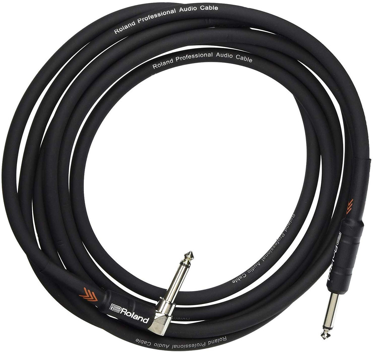 Roland Black Series 10FT Instrument Cable - ANG/STRT 1/4' JACK RIC-B10A - CBN Music Warehouse