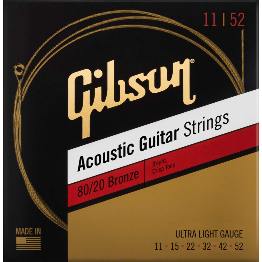Gibson SAG-BRW11 80/20 Bronze Acoustic Guitar Strings - Ultra Light (11-52) - CBN Music Warehouse
