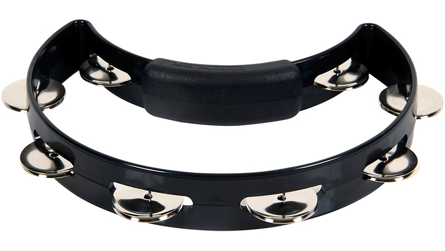 RhythmTech RT1210 Solo Tambourine, Black - CBN Music Warehouse