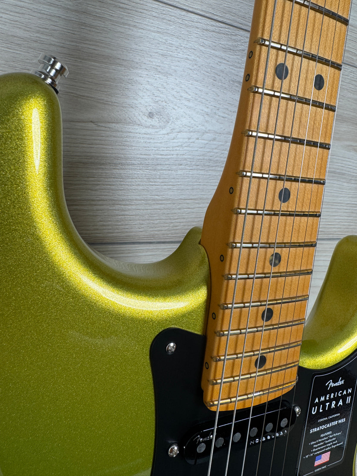 Fender American Ultra II Stratocaster HSS Electric Guitar, Solar Flare - #7056