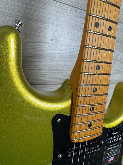 Fender American Ultra II Stratocaster HSS Electric Guitar, Solar Flare - #7056