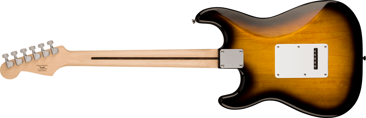 Squier Sonic Stratocaster Electric Guitar Pack, 2-Color Sunburst with Gig Bag, strap and Amp 10G - CBN Music Warehouse