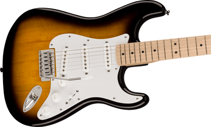 Squier Sonic Stratocaster Electric Guitar Pack, 2-Color Sunburst with Gig Bag, strap and Amp 10G - CBN Music Warehouse
