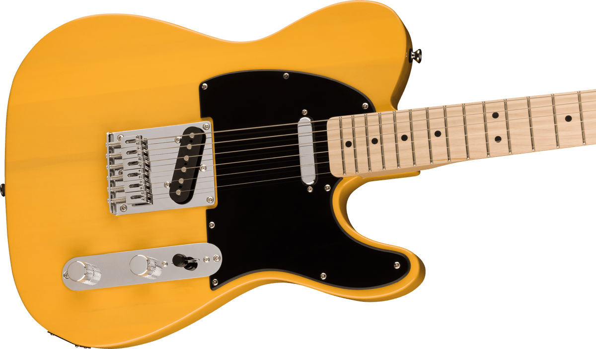 Squier Sonic Telecaster Guitar, Maple Fingerboard, Black Pickguard, Butterscotch Blonde - CBN Music Warehouse