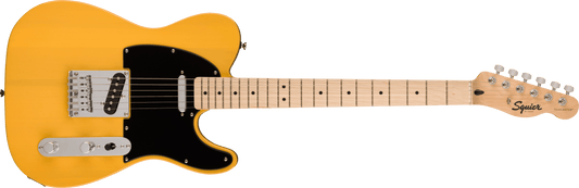 Squier Sonic Telecaster Guitar, Maple Fingerboard, Black Pickguard, Butterscotch Blonde - CBN Music Warehouse