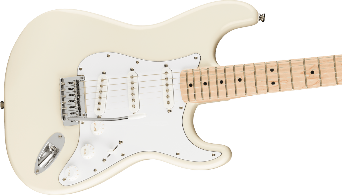 Squier Affinity Stratocaster Electric Guitar, Maple Fingerboard, Olympic White - CBN Music Warehouse