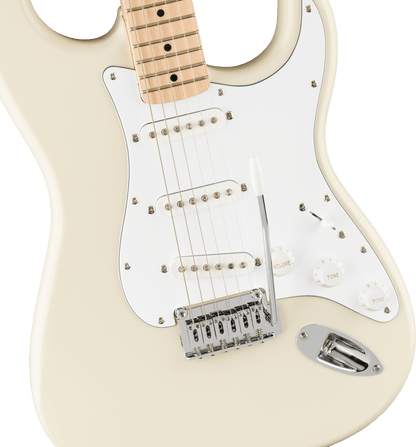 Squier Affinity Stratocaster Electric Guitar, Maple Fingerboard, Olympic White - CBN Music Warehouse