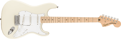 Squier Affinity Stratocaster Electric Guitar, Maple Fingerboard, Olympic White - CBN Music Warehouse