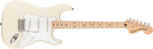 Squier Affinity Stratocaster Electric Guitar, Maple Fingerboard, Olympic White - CBN Music Warehouse