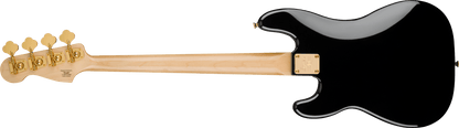 Squier 40th Anniversary Precision Bass Gold Edition, Gold Anodized Pickguard, Black