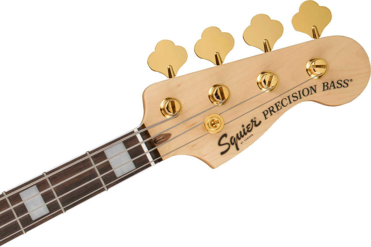Squier 40th Anniversary Precision Bass Gold Edition, Gold Anodized Pickguard, Black