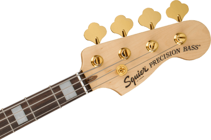 Squier 40th Anniversary Precision Bass Gold Edition, Gold Anodized Pickguard, Black