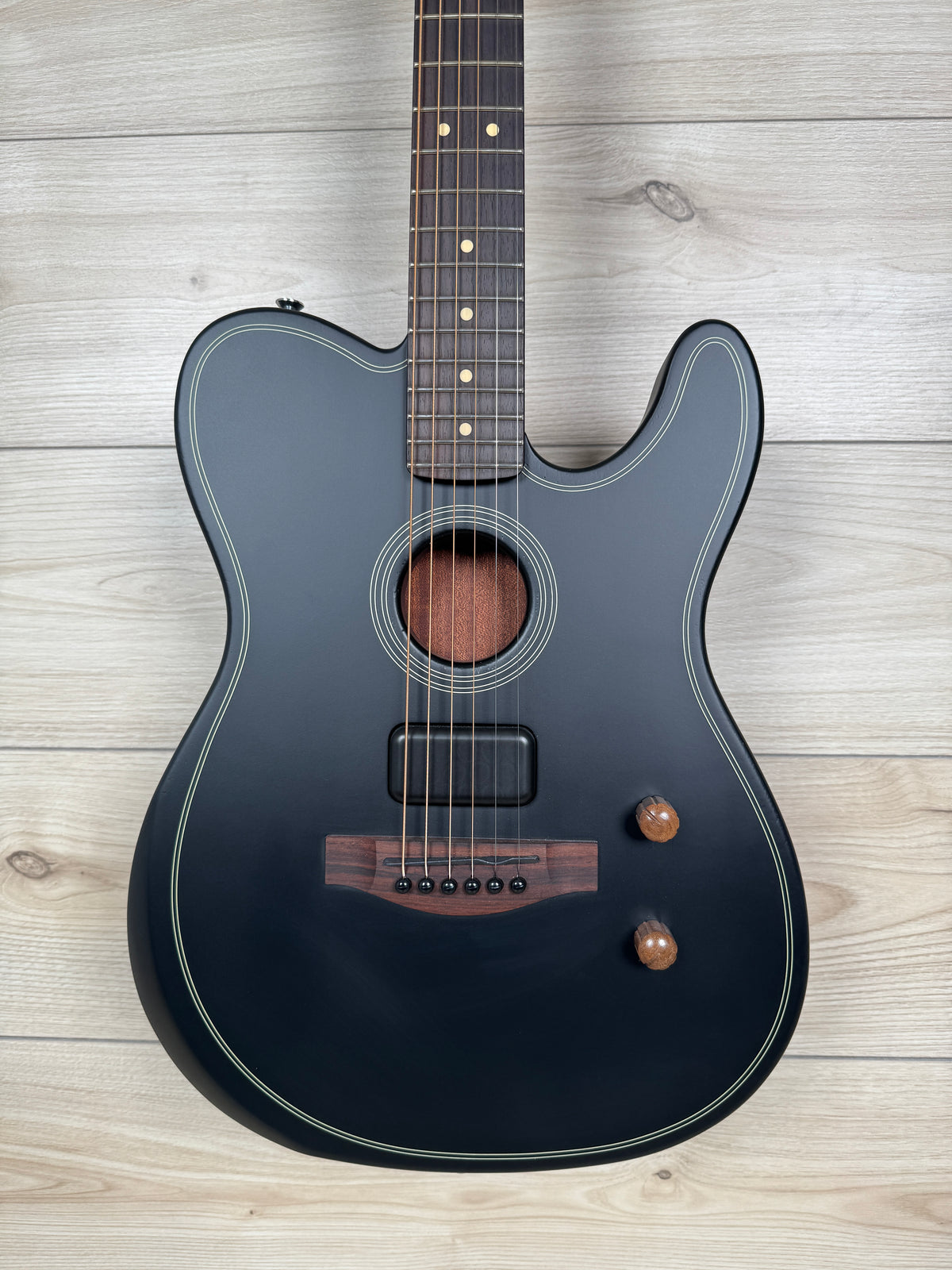 Fender Acoustasonic Standard Telecaster Acoustic Guitar, Black #5541