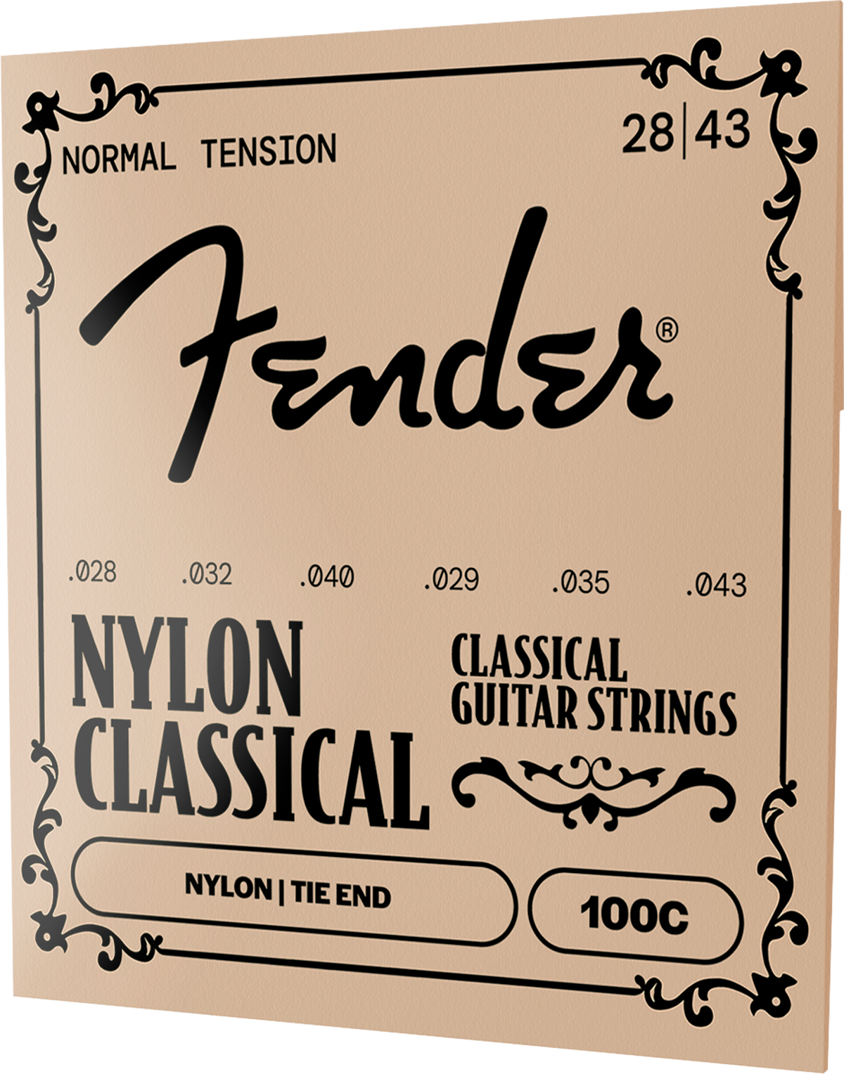 Fender 100 Classical/Nylon Guitar Strings - Tie End Normal Tension