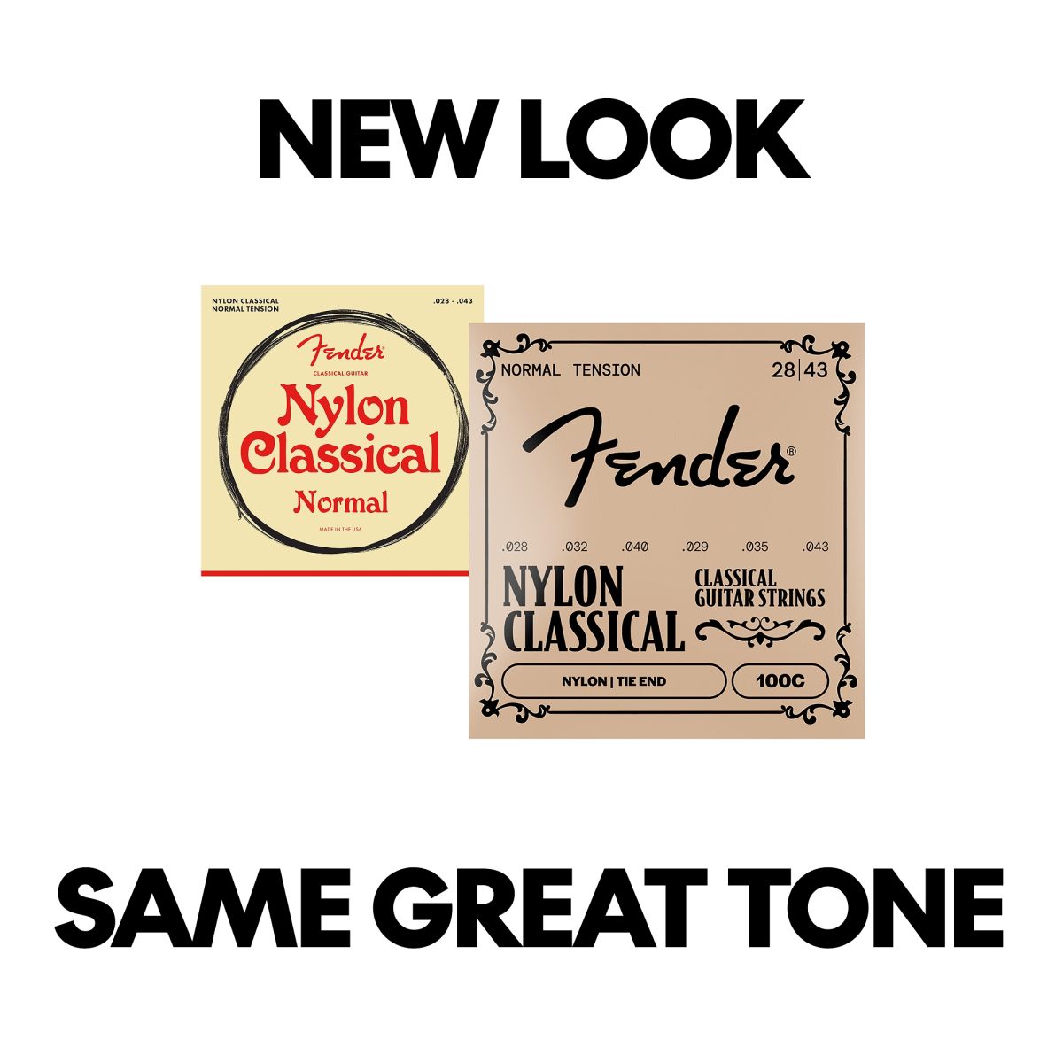 Fender 100 Classical/Nylon Guitar Strings - Tie End Normal Tension