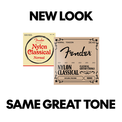 Fender 100 Classical/Nylon Guitar Strings - Tie End Normal Tension