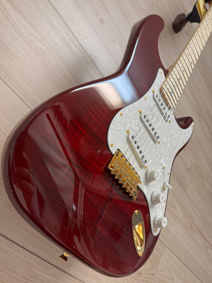 Fender Richie Kotzen Signature Stratocaster Electric Guitar, Transparent Red Burst