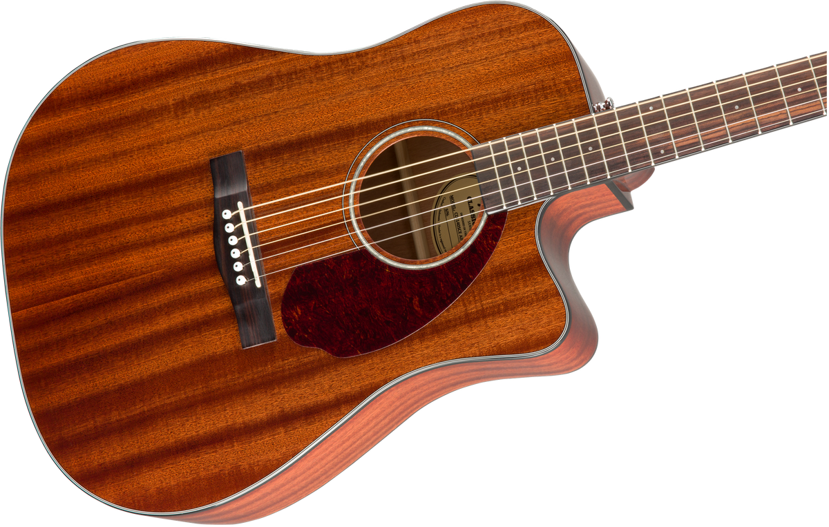 Fender CD-140SCE Dreadnought Acoustic Electric Guitar, All-Mahogany with Case