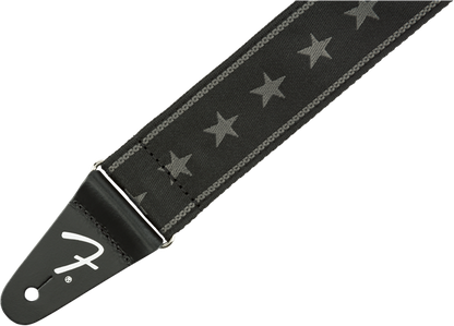 Fender 2" Nylon Stars and Stripes Guitar Strap, Black/Grey - CBN Music Warehouse