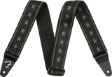 Fender 2" Nylon Stars and Stripes Guitar Strap, Black/Grey - CBN Music Warehouse