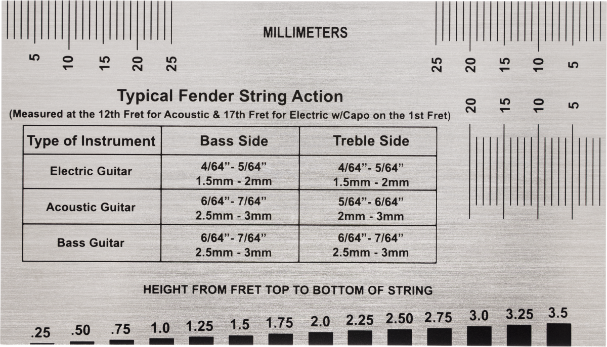 Fender String Action Gauge Tool - CBN Music Warehouse